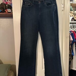 Dkny Blue Flare Wide Leg Jeans